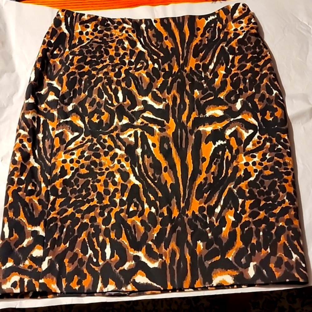 COPY - Lined Talbots Leopard print lined skirt NWOT Size 8
